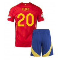 Camiseta España Pedri Gonzalez #20 Primera Equipación Replica Eurocopa 2024 para niños mangas cortas (+ Pantalones cortos)